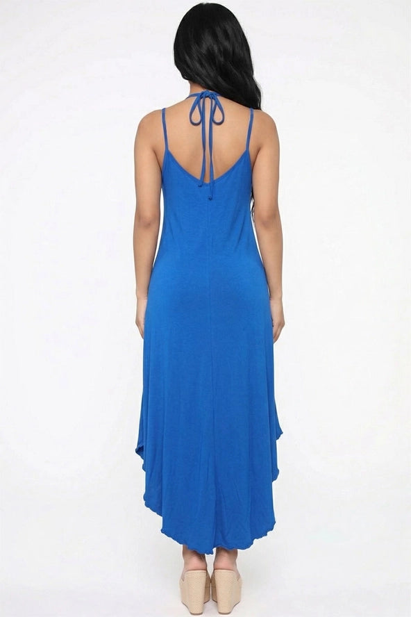 Solid Cami Double Strap Loose Fit Dress