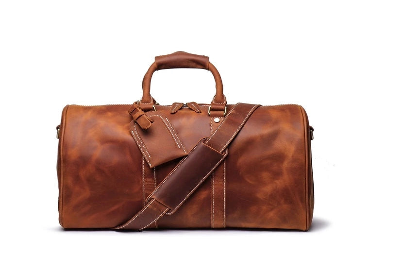 Leather Duffle Bag, Handmade Mens Leather Weekend Bag, Personalized Duffel Bag, Leather Holdall Bag, Leather Overnight Bag, Leather Gym Bag For Men