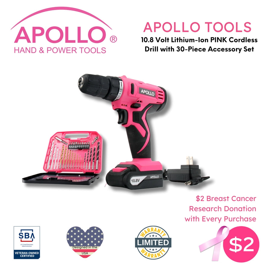 10.8 Volt Lithium-Ion Cordless Drill with 30 Piece Accessory