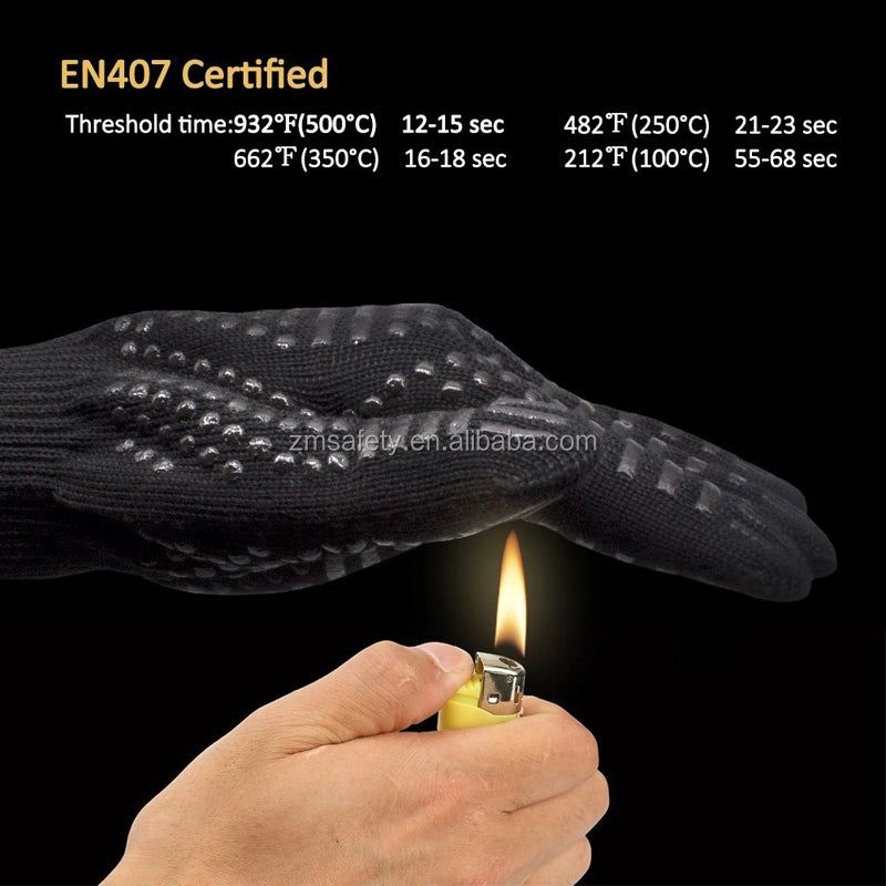 Bbq Grill Gloves Cut & 932°F Heat Resistant Gloves