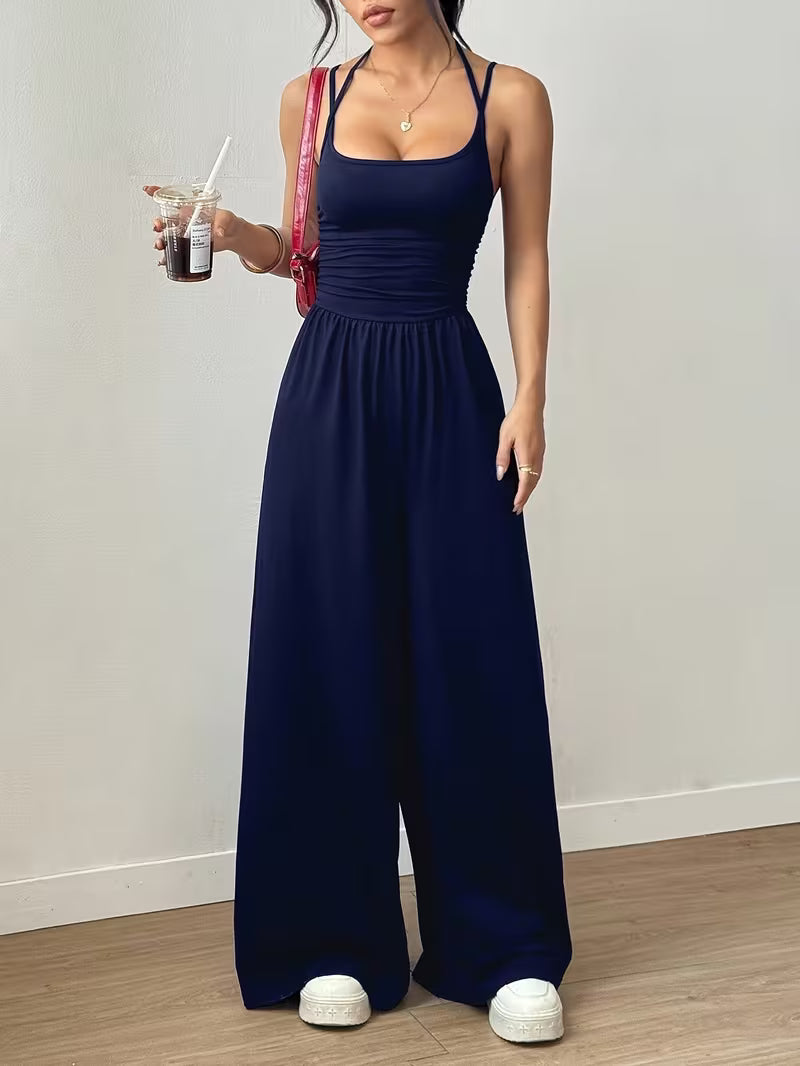 Casual Loose-Fitting Pleated Jumpsuit for Women