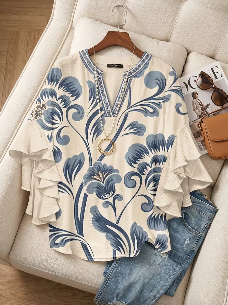 Women's V-neck bohemian