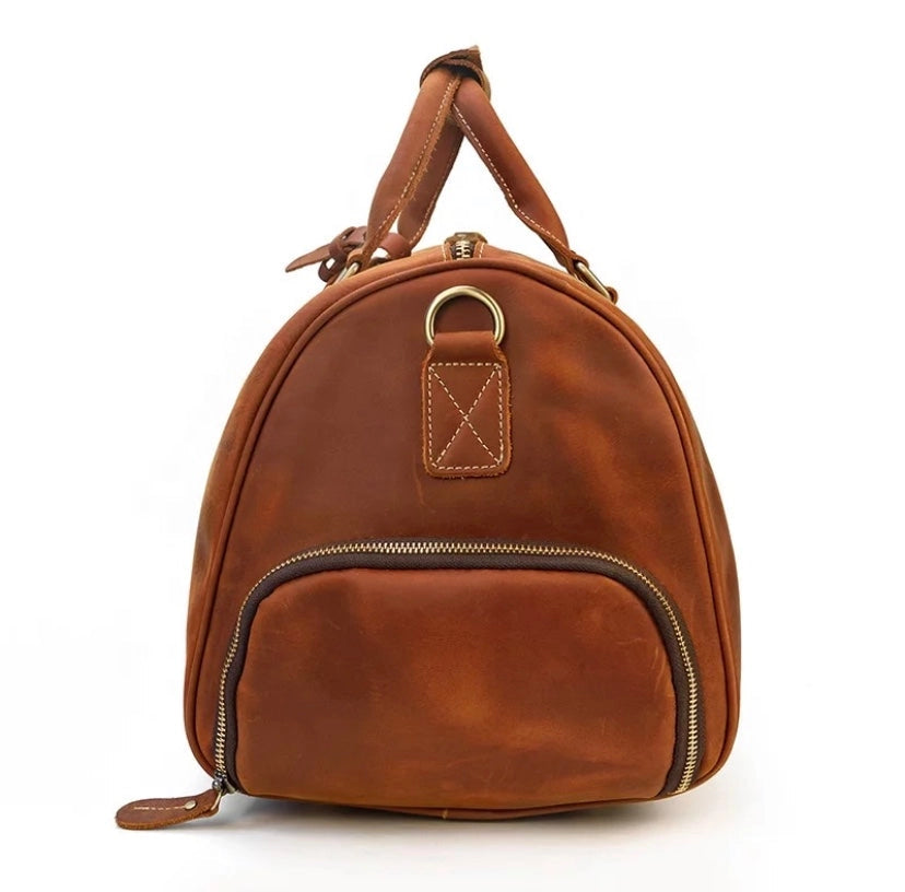 Leather Duffle Bag, Handmade Mens Leather Weekend Bag, Personalized Duffel Bag, Leather Holdall Bag, Leather Overnight Bag, Leather Gym Bag For Men