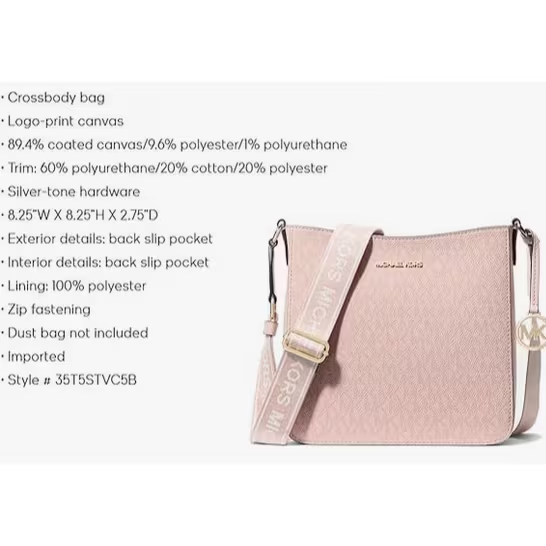 Michael Kors Crossbody Bag (Powder Blush)