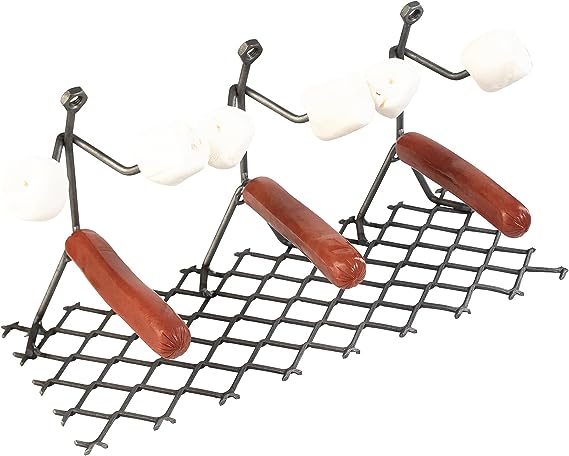 Hot Dog Roaster Stainless Steel Three Man Stick Figure