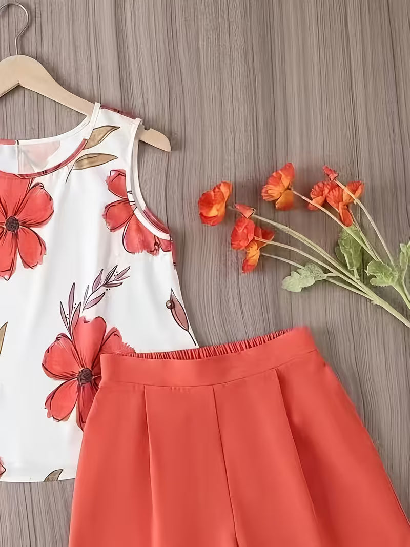 2pcs Floral Print Se