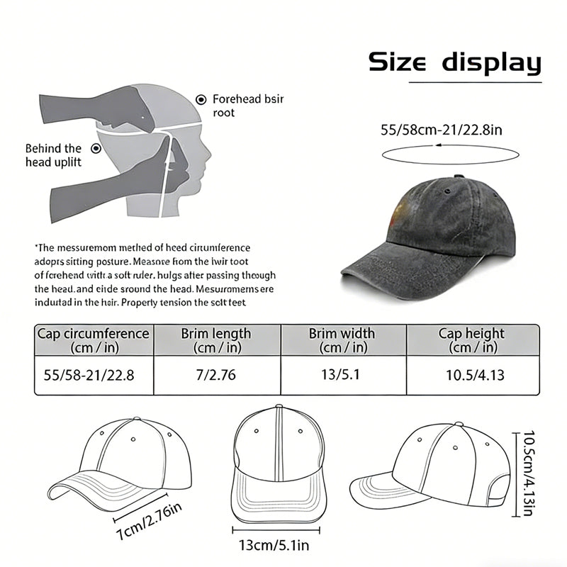 Texas Lone Star Embroidered Vintage Washed Baseball Cap – Adjustable Unisex Hat