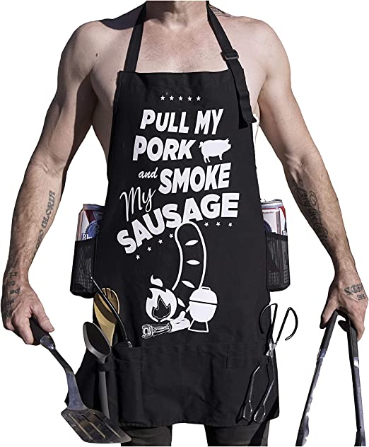 Nowhere America - 'pull My Pork' - Funny Bbq Apron - Gag Gif