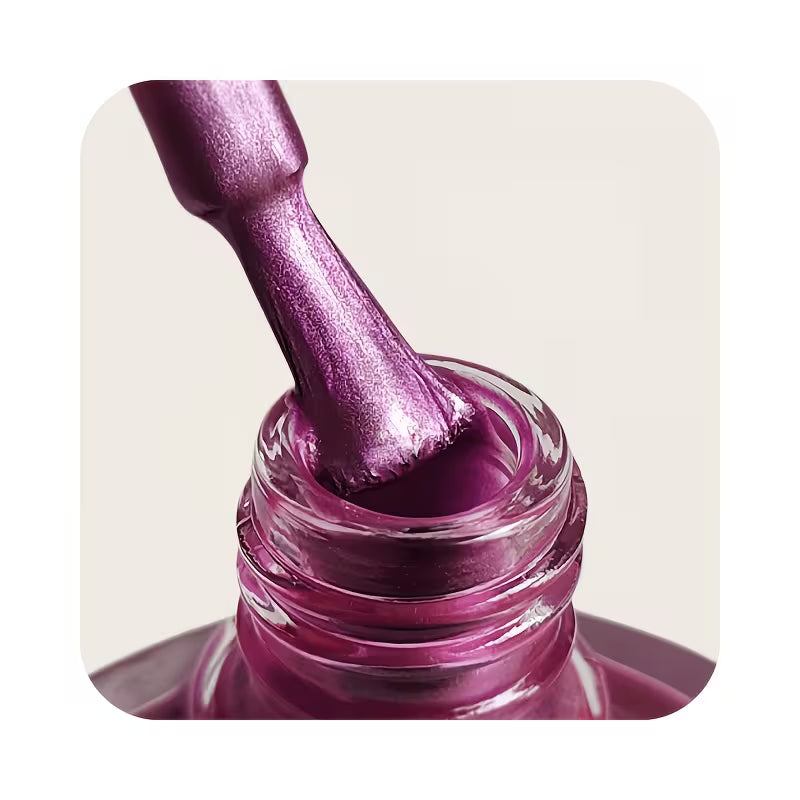 Liquid High-Gloss Metallic Mirror Rose Pink Chrome Nail Polish