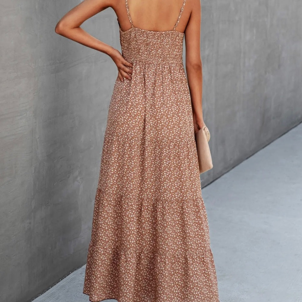 Autumn Blossom Lace Maxi Dress