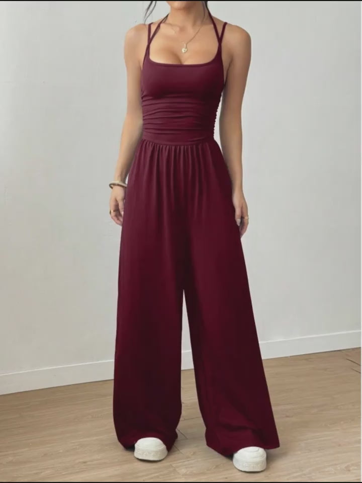 Casual Loose-Fitting Pleated Jumpsuit for Women