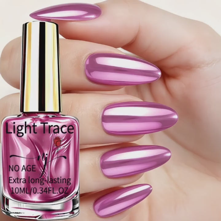 Liquid High-Gloss Metallic Mirror Rose Pink Chrome Nail Polish